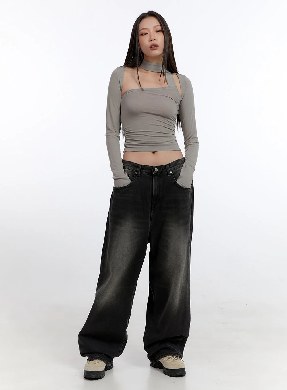 Chic One-Shoulder Top with Bolero CN401 - Image 2