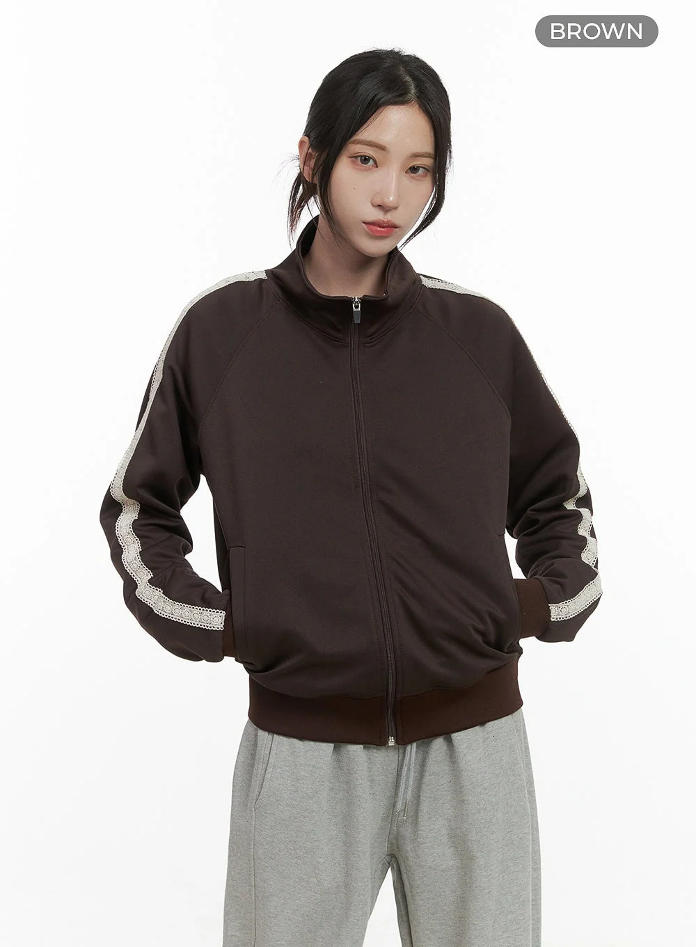 Chic Zip-Front Polyester Spandex Jacket CO402 - Image 8