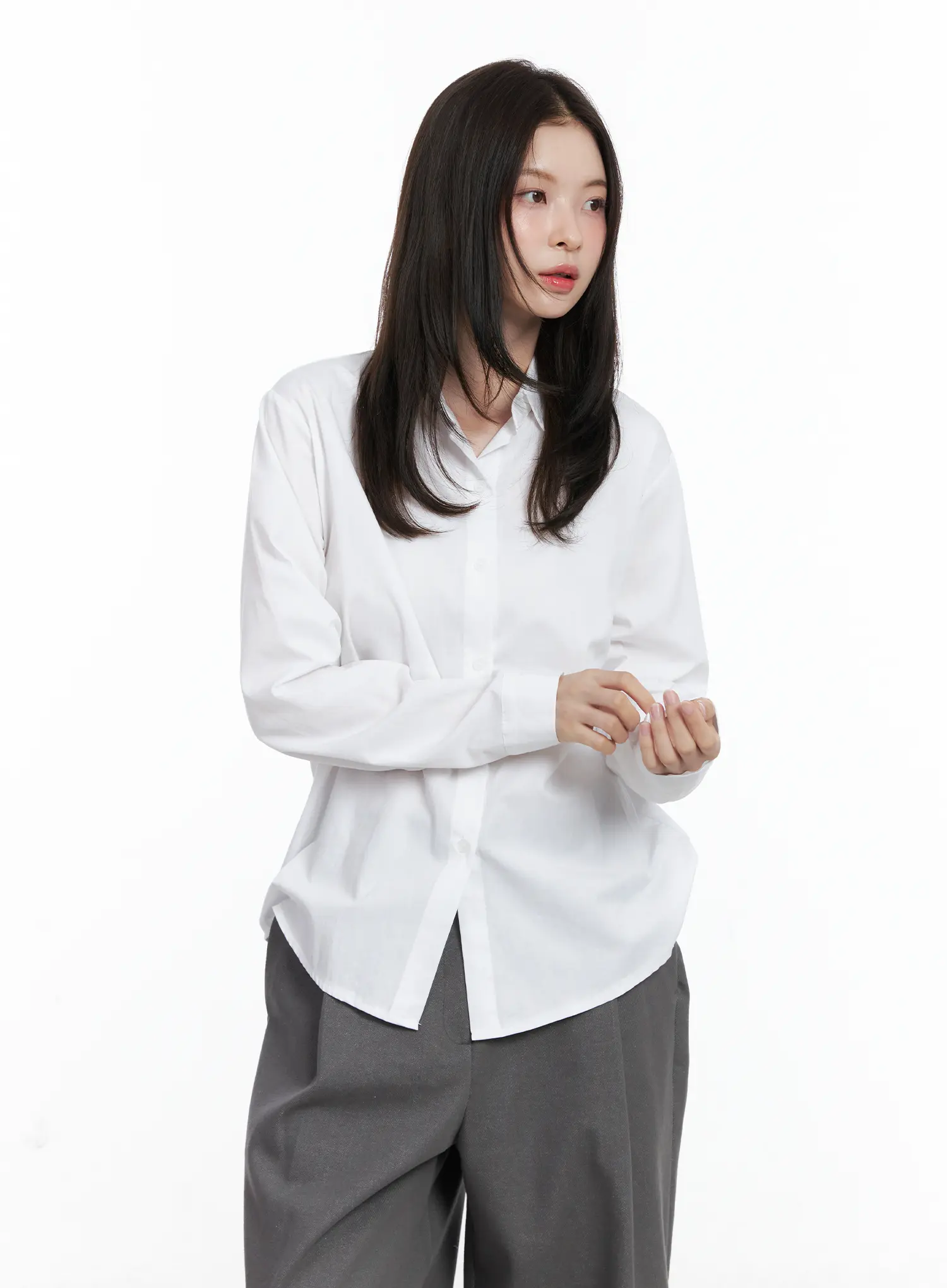 Classic Long Sleeve Button-Up Shirt CN519 - Image 2