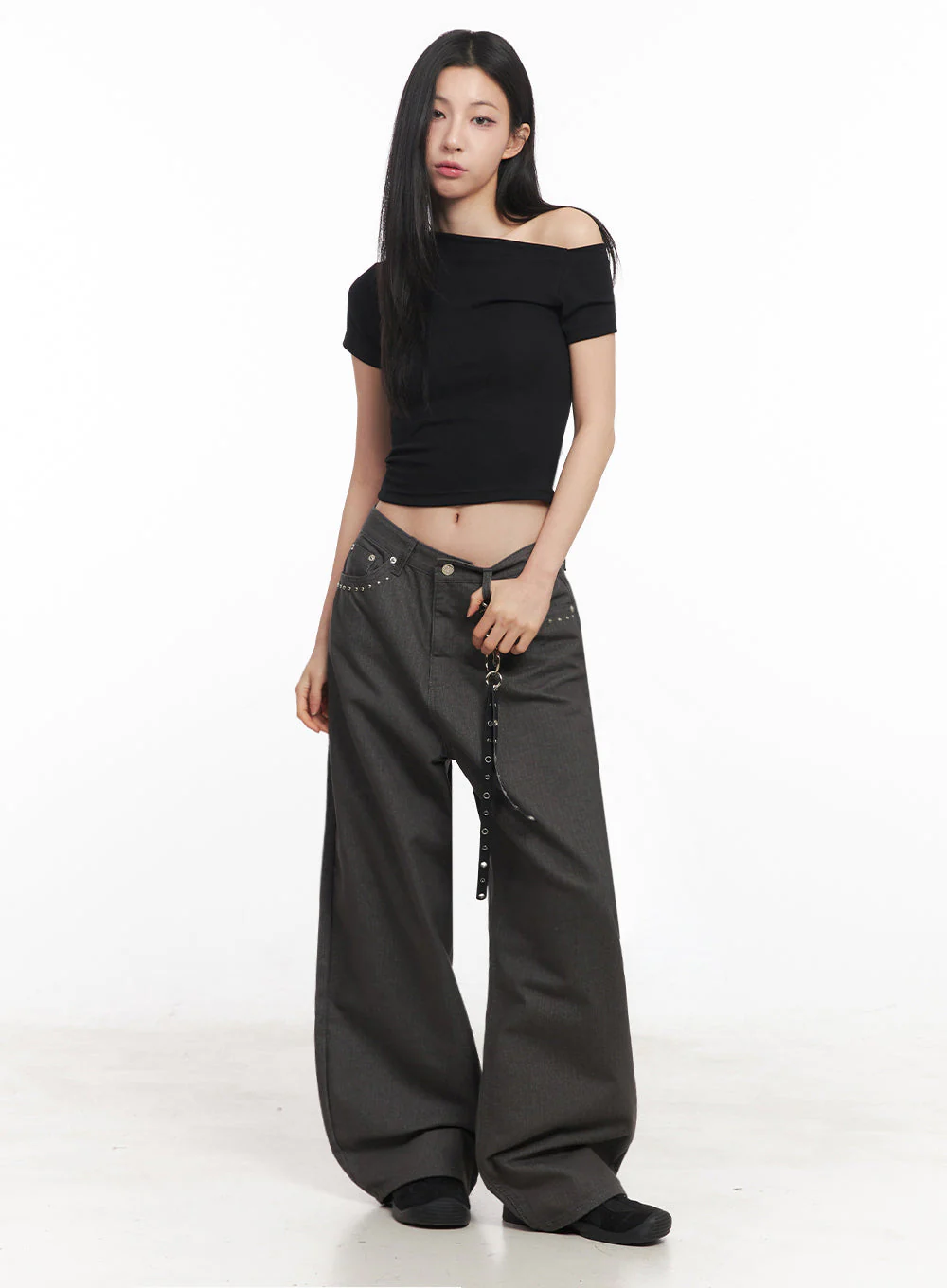 Classic One-Shoulder Crop Top IY516 - Image 11