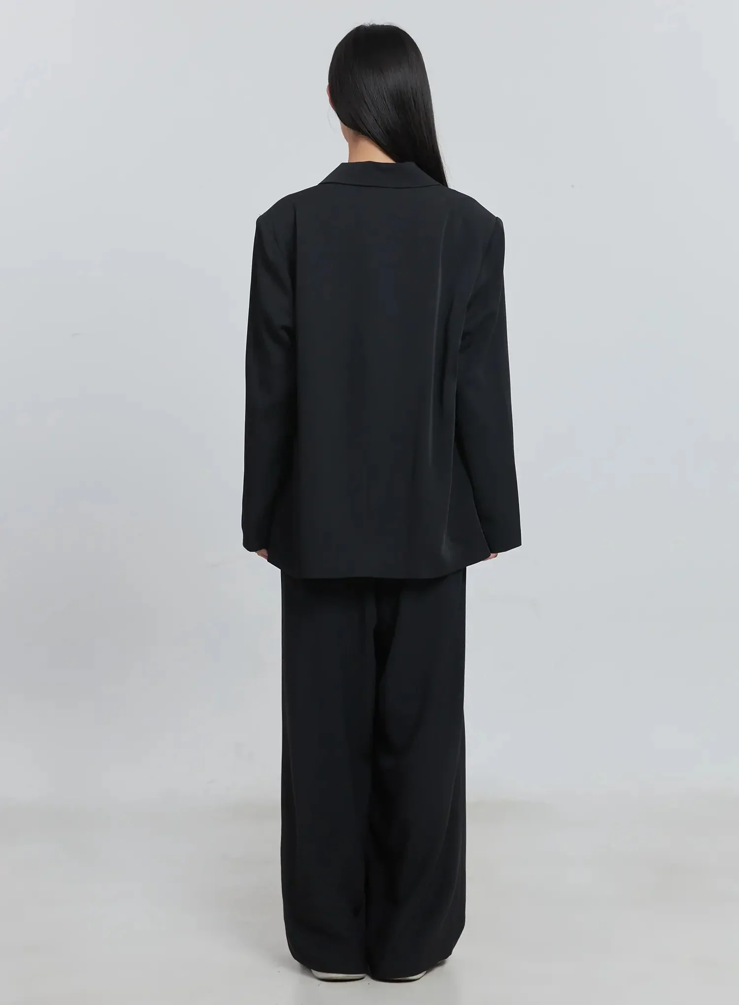 Classic Oversized Blazer (Black) IU512 - Image 14