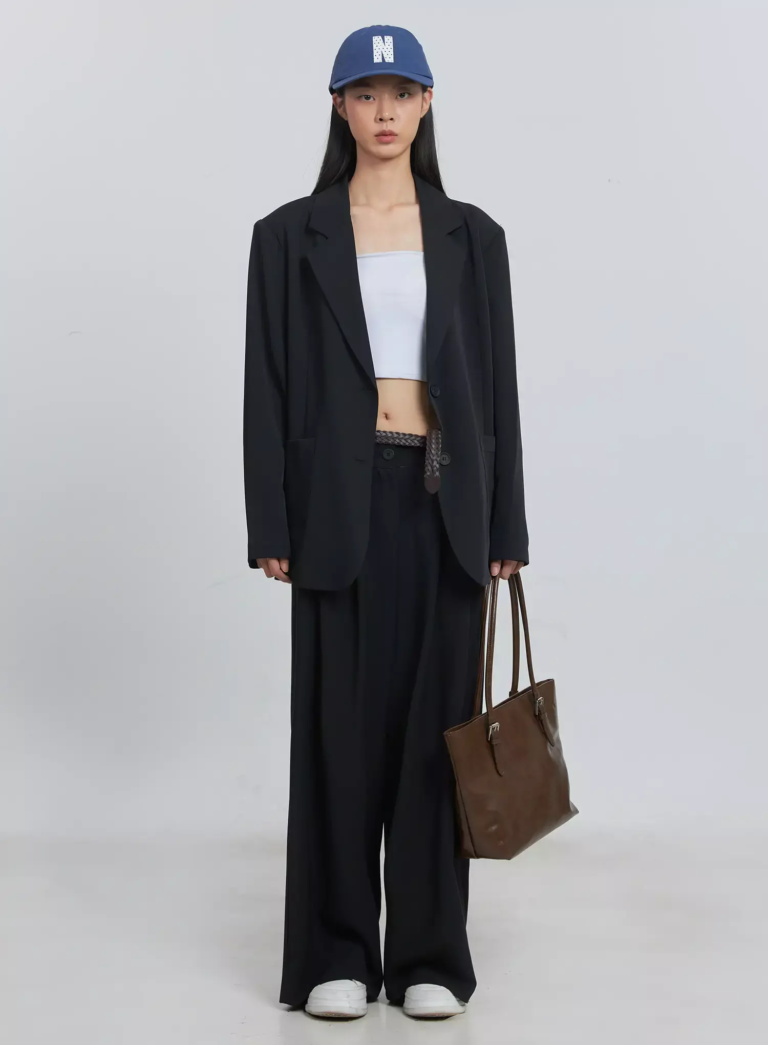 Classic Oversized Blazer (Black) IU512 - Image 15