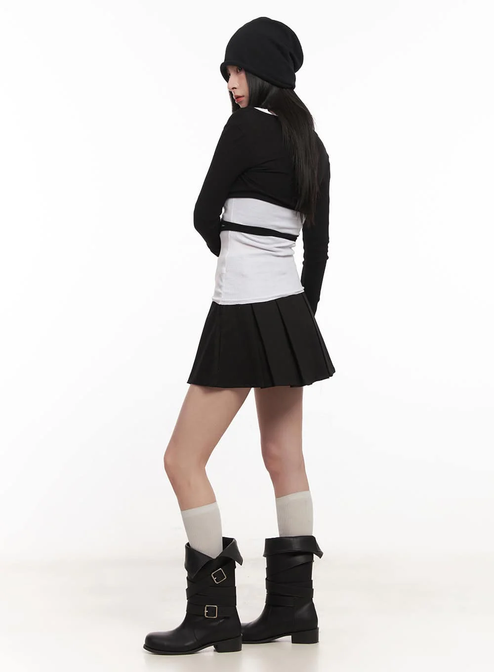 Classic Pleated Mini Skirt CM518 - Image 6