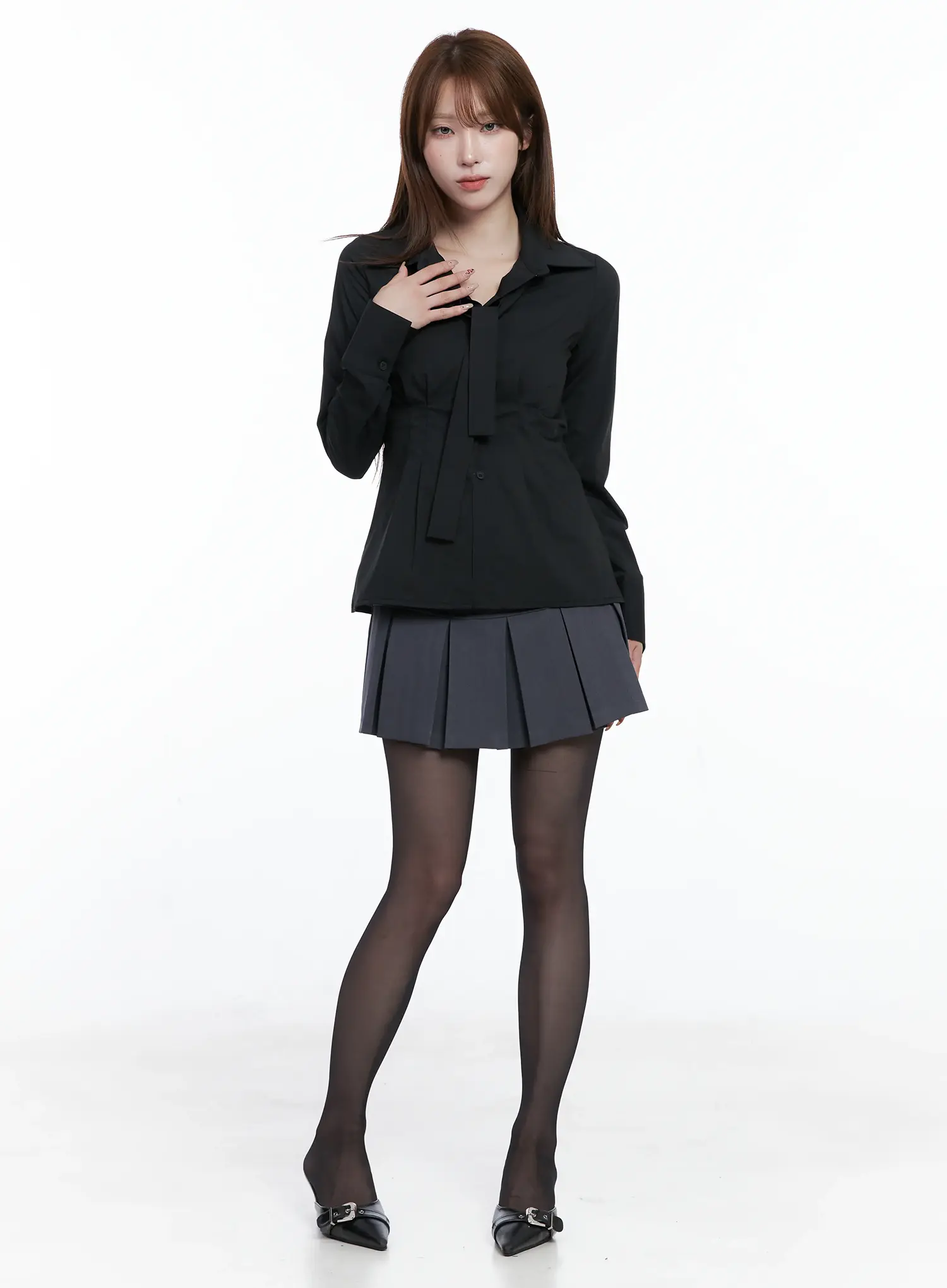 Classic Schoolgirl Pleated Mini Skirt CS501 - Image 2