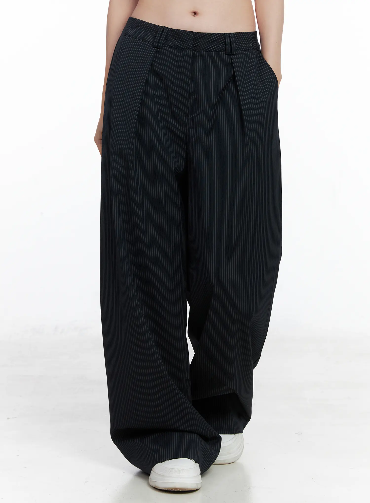 Classic Striped Wide Trousers CN518 - Image 2