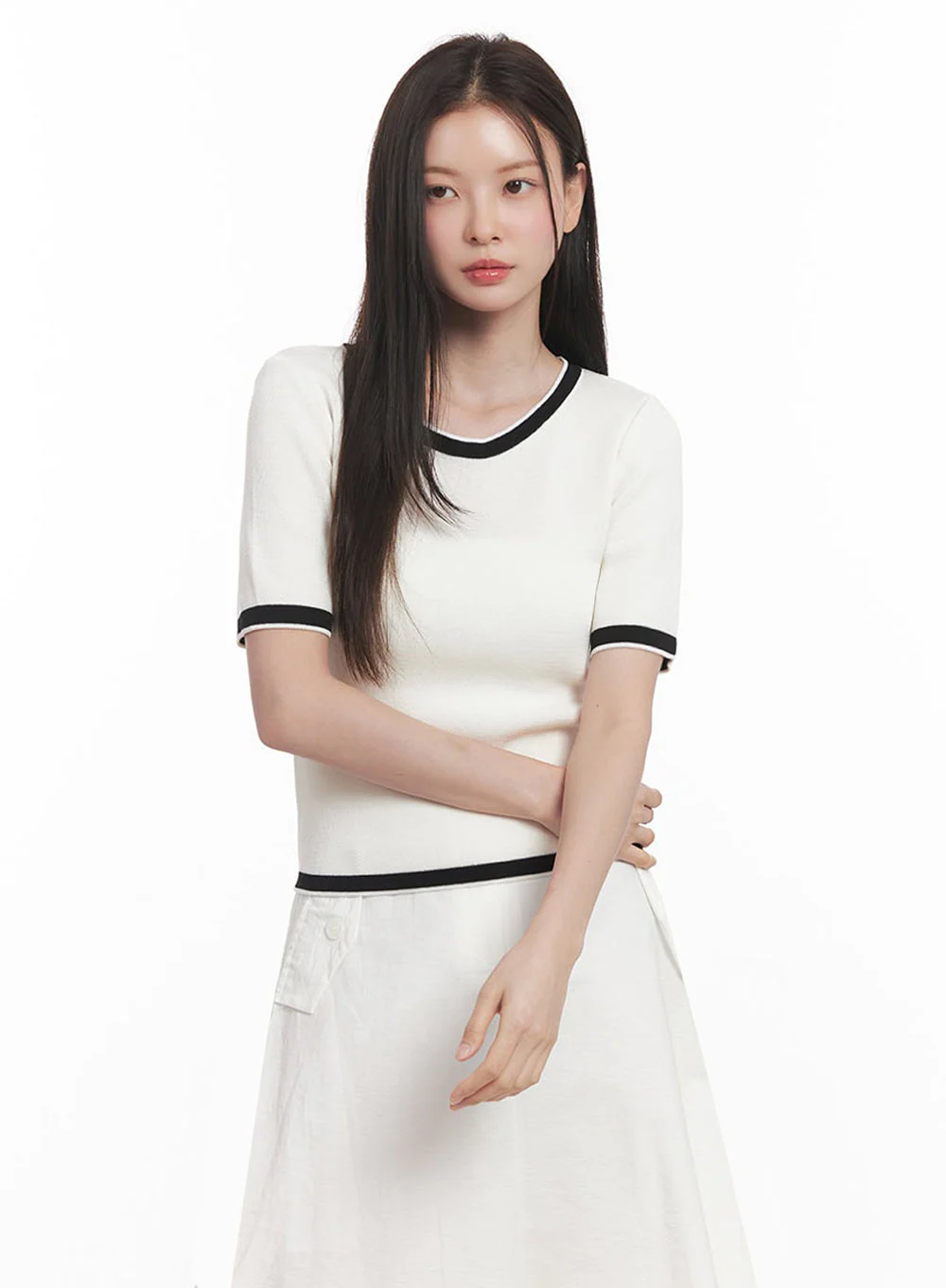 Classy Contrast Top IY513 - Image 2