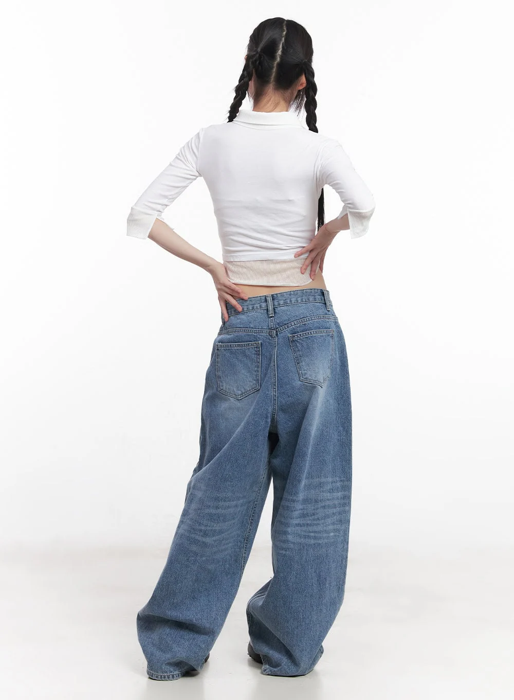 Collared Layered Crop Top CU505 - Image 4