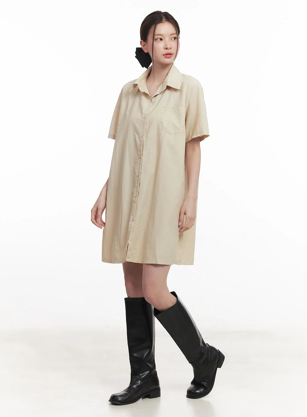 Collared Shirt Mini Dress IY508 - Image 11