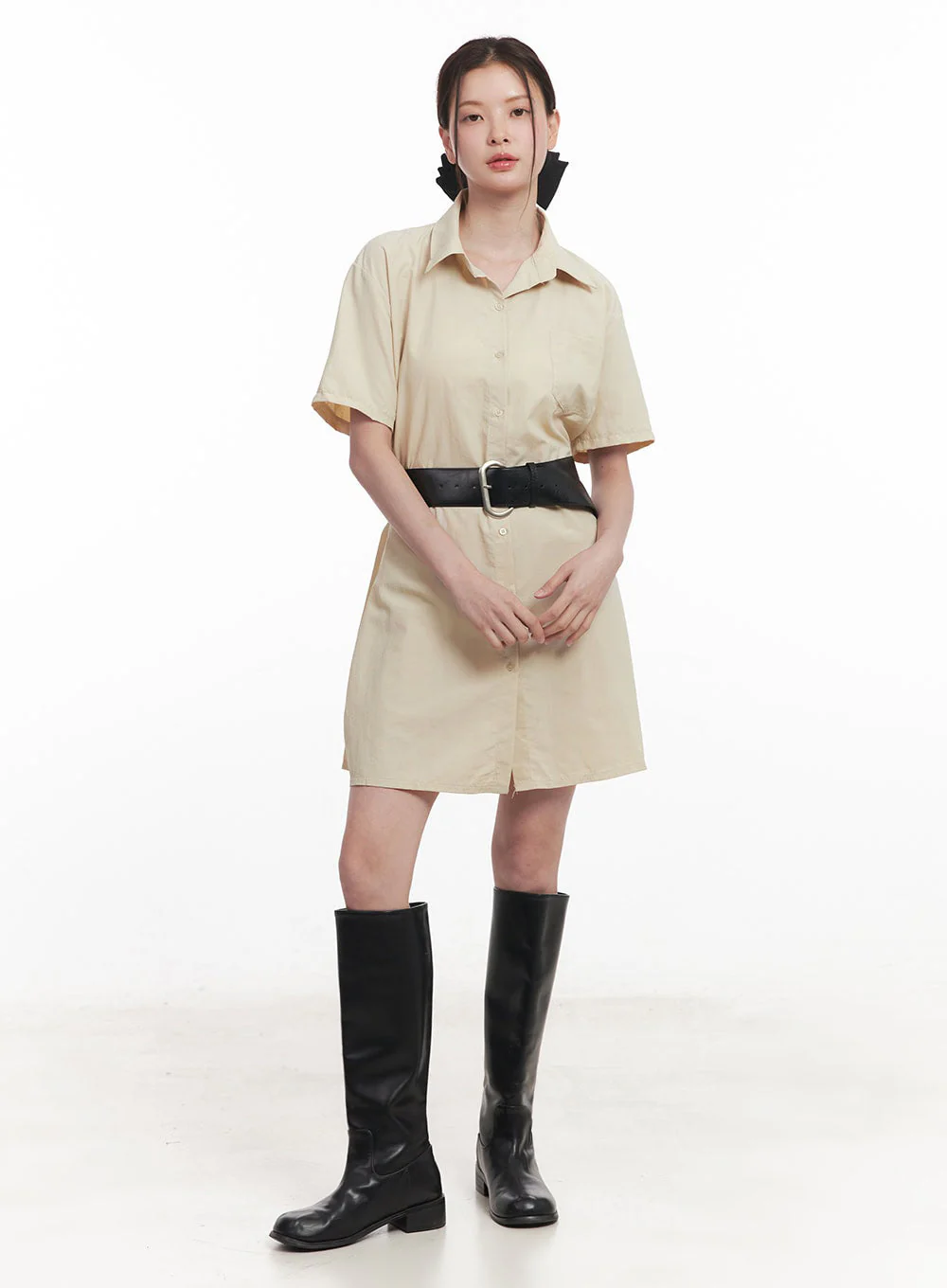 Collared Shirt Mini Dress IY508 - Image 13