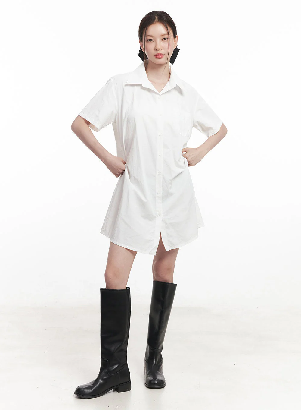 Collared Shirt Mini Dress IY508 - Image 14