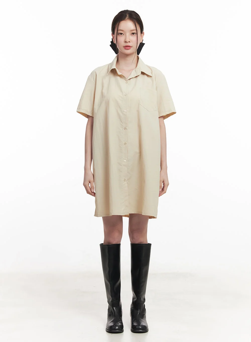 Collared Shirt Mini Dress IY508 - Image 4