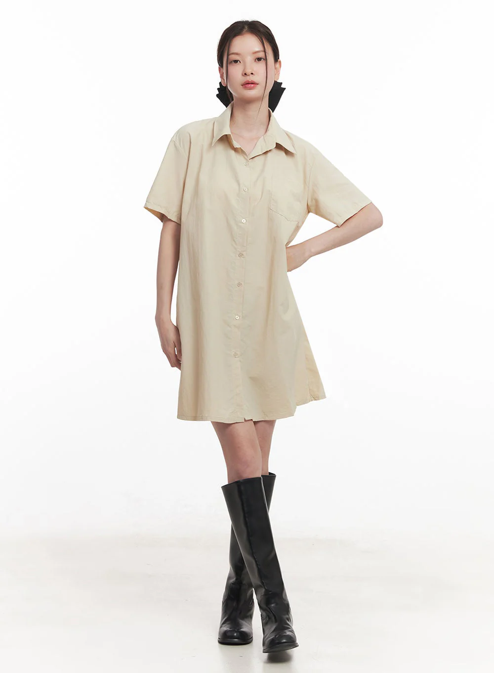 Collared Shirt Mini Dress IY508 - Image 5