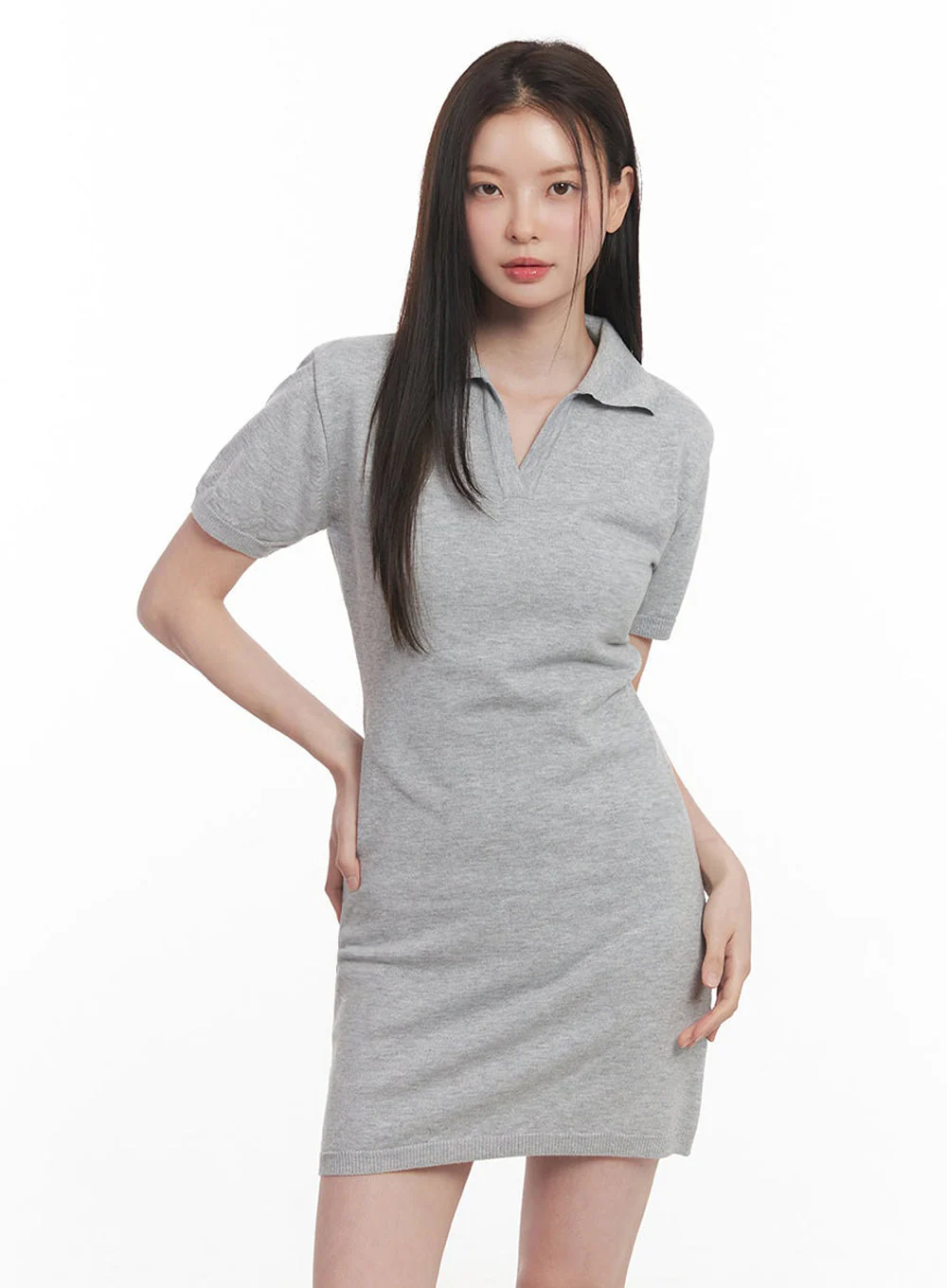 Collared Slim Mini Dress IY509 - Image 6