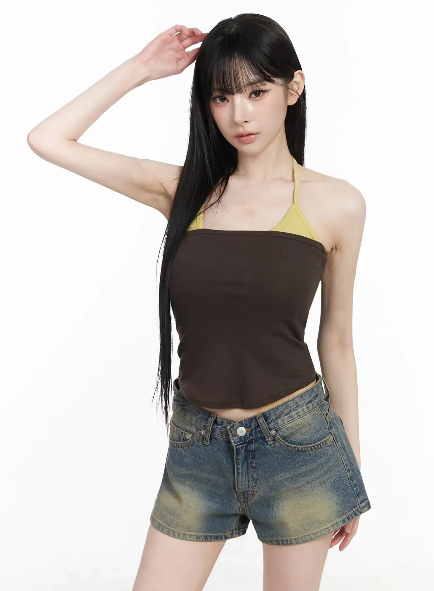 Color Block Halter Sleeveless Top IY511 - Image 7