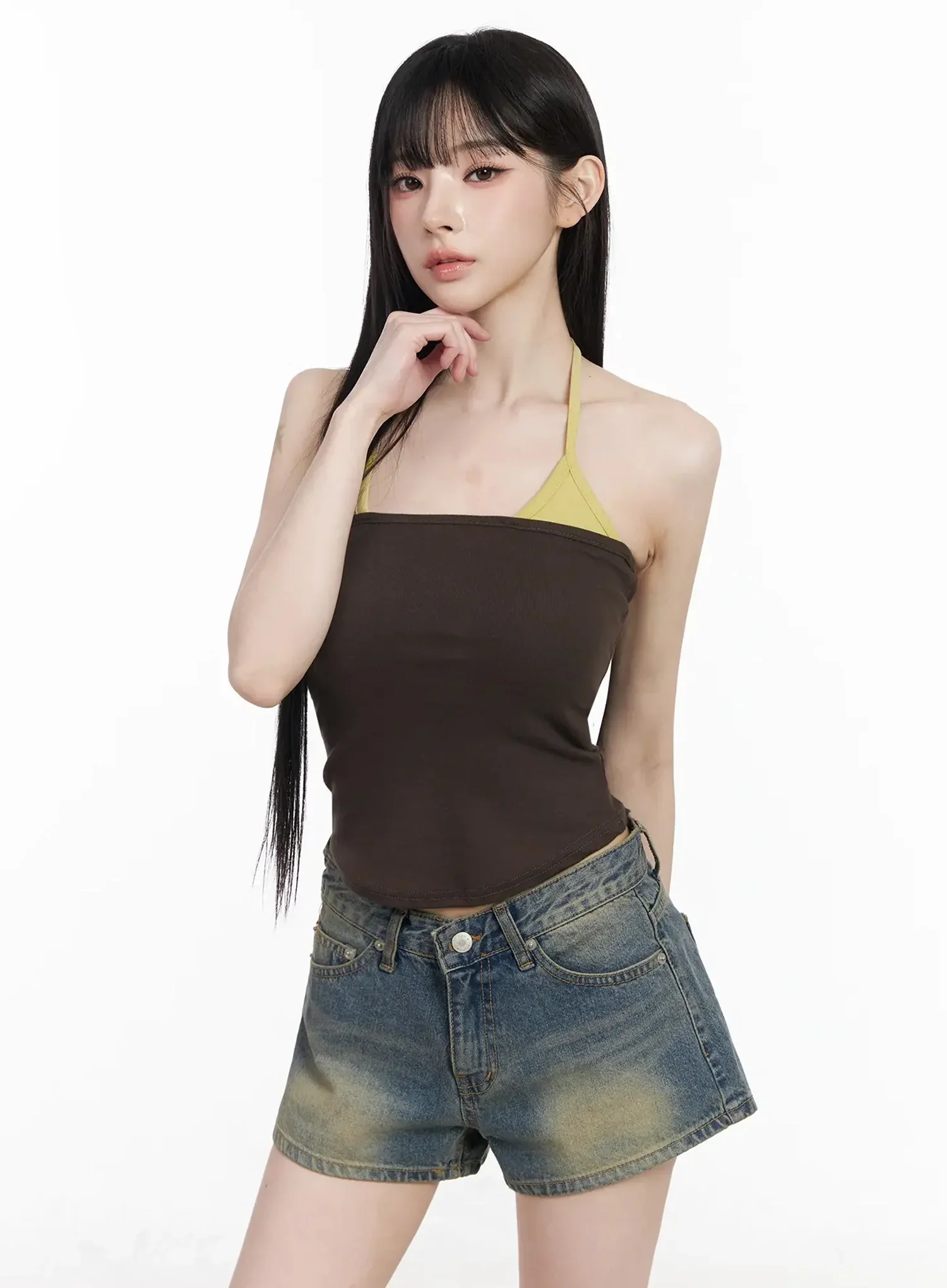 Color Block Halter Sleeveless Top IY511 - Image 8