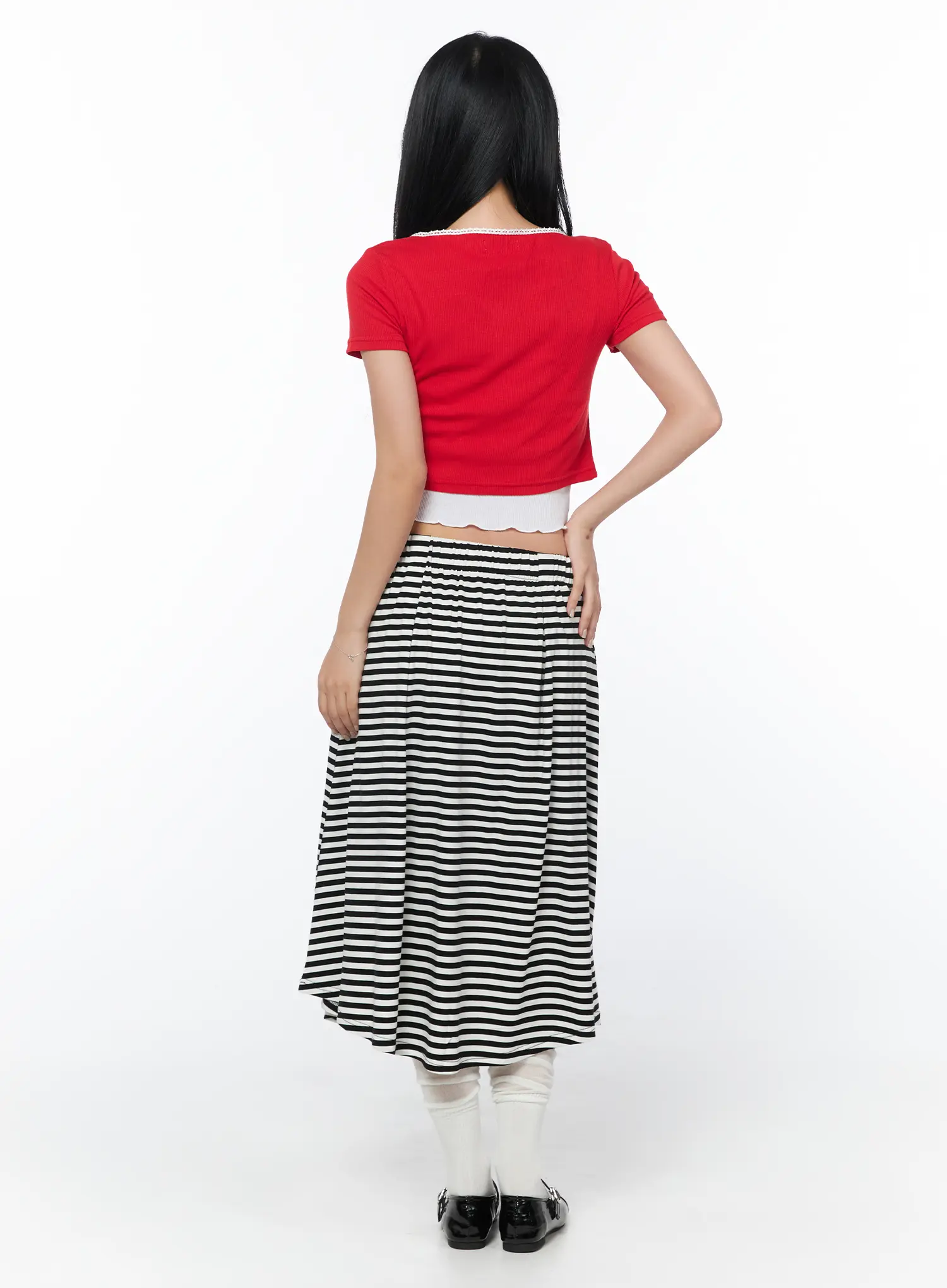 Contrast Lace Crop Cardigan CY512 - Image 5