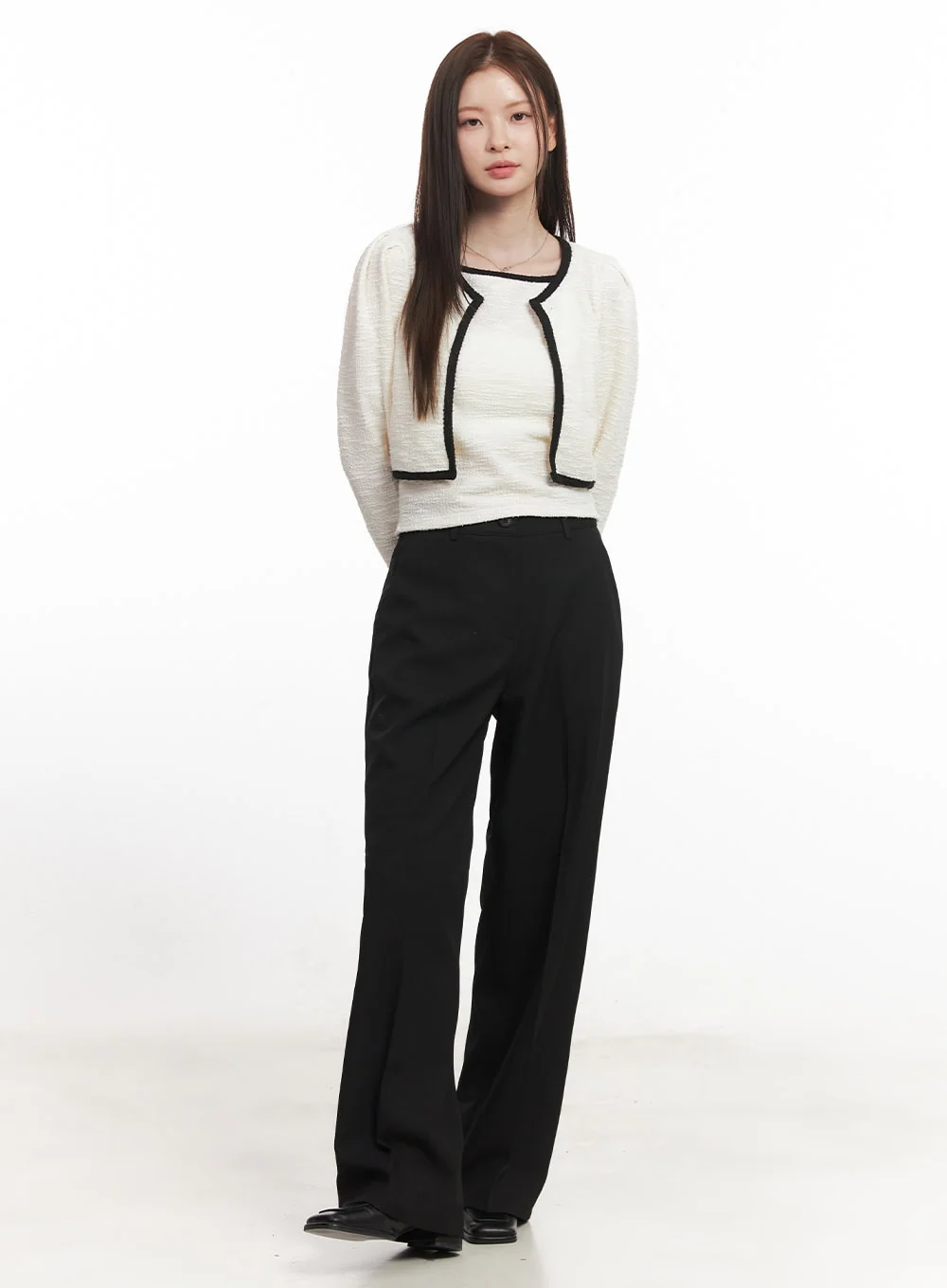 Contrast Tank Top Cardigan Set CA501 - Image 3