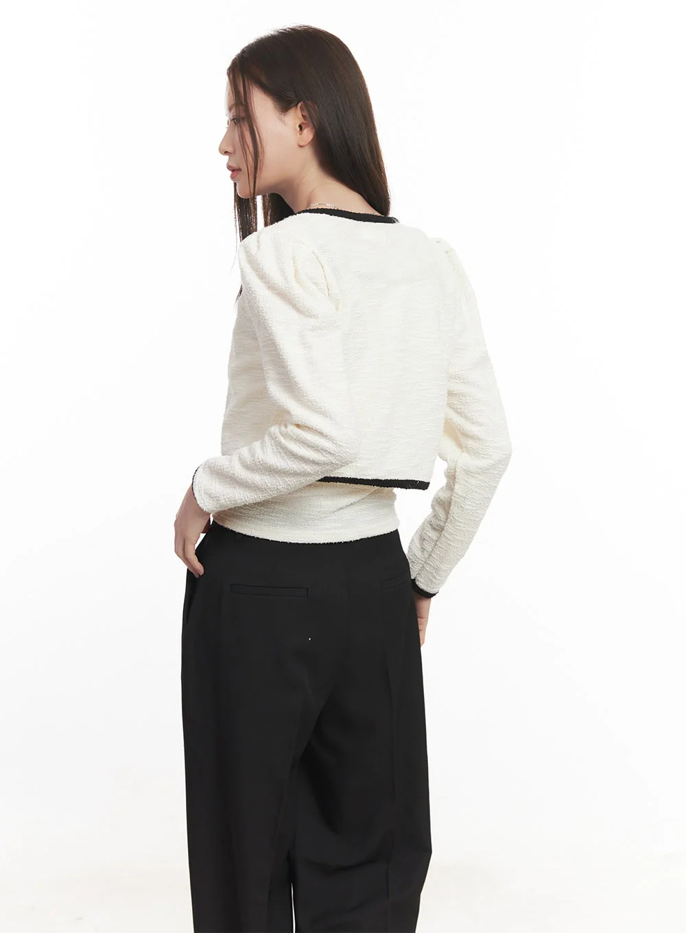 Contrast Tank Top Cardigan Set CA501 - Image 9