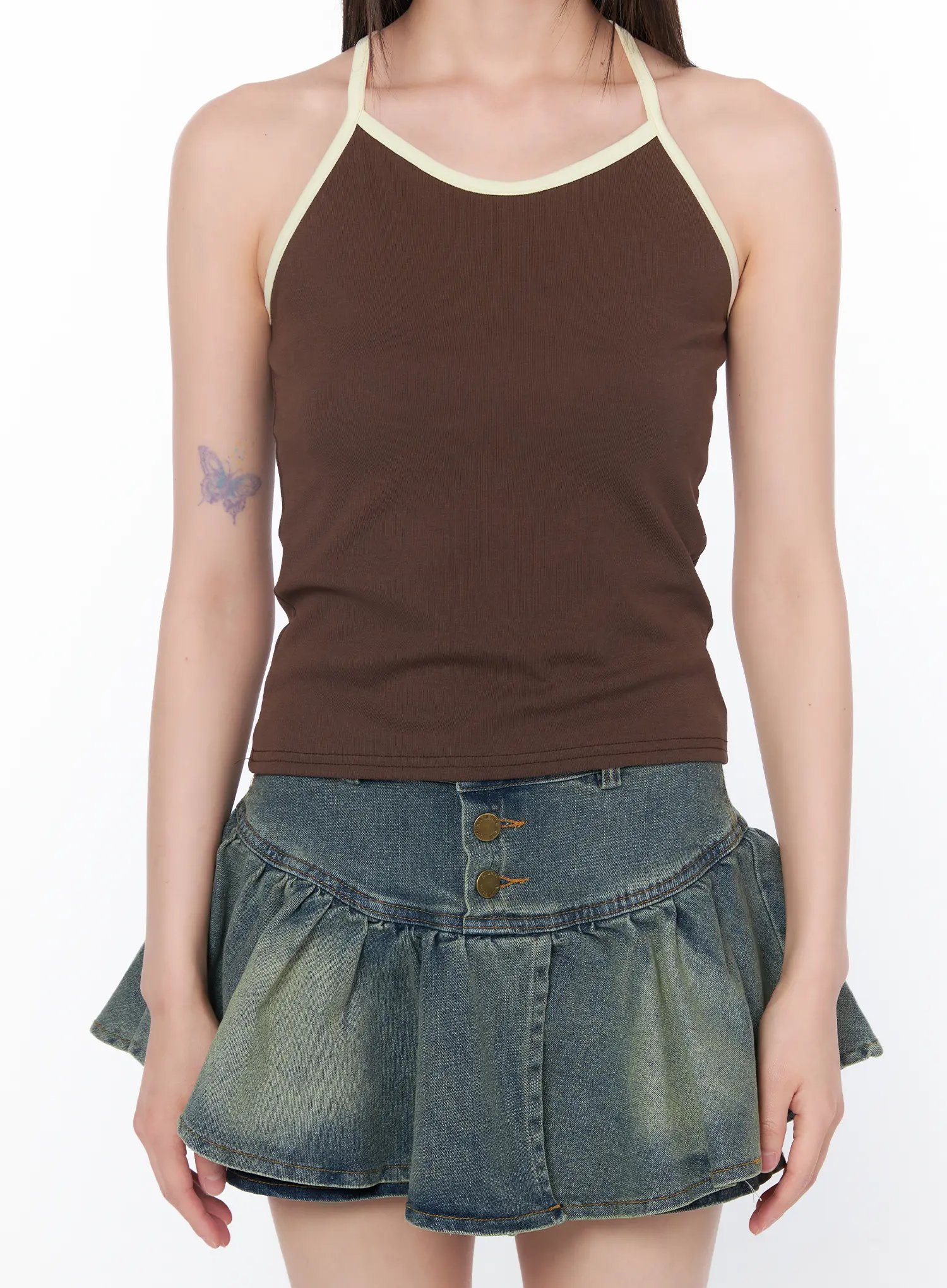 Contrast Trim Tank Top CA528 - Image 6