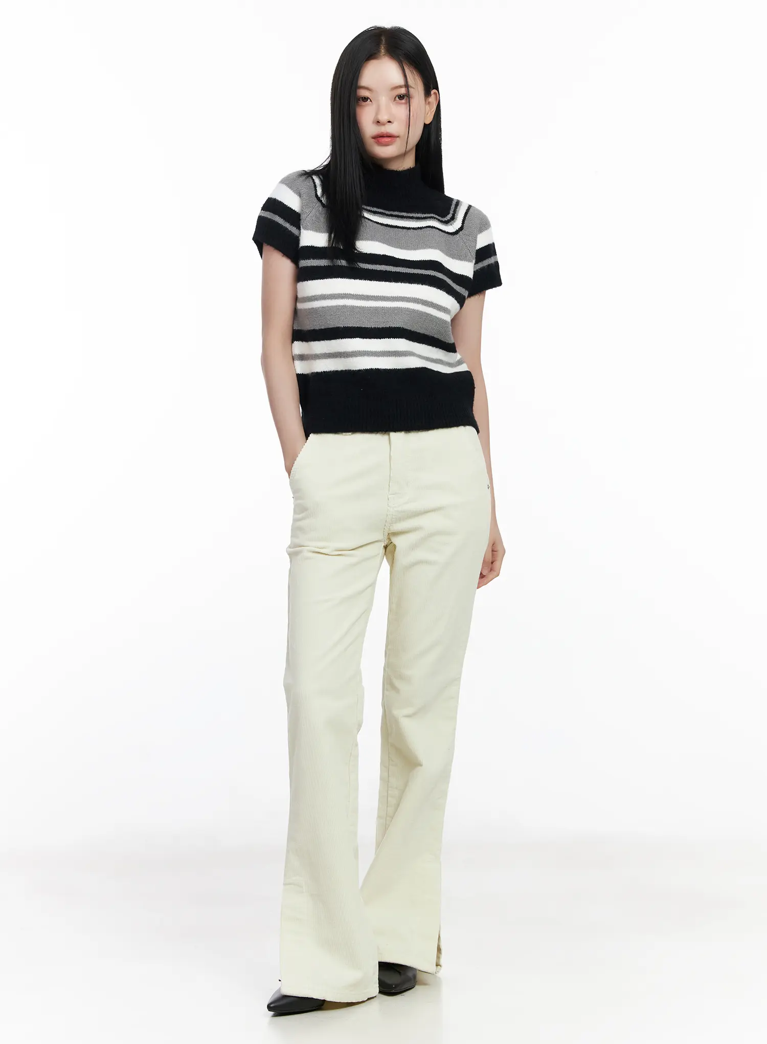 Corduroy Bootcut Pants CJ520 - Image 5