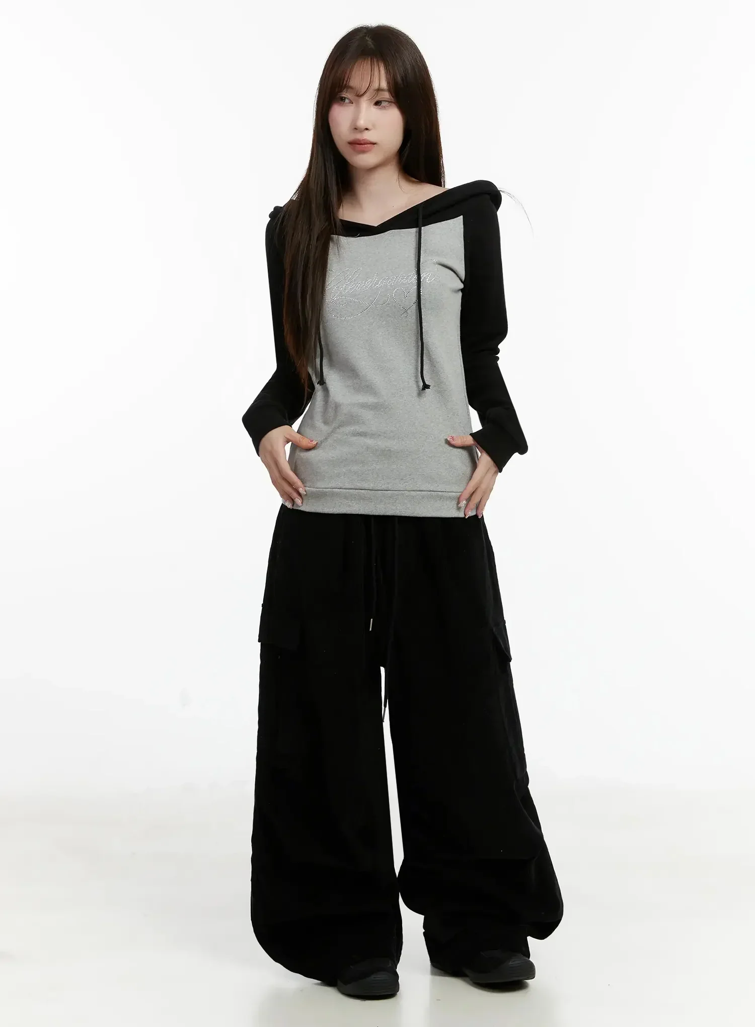 Corduroy Wide Cargo Pants IJ521 - Image 6