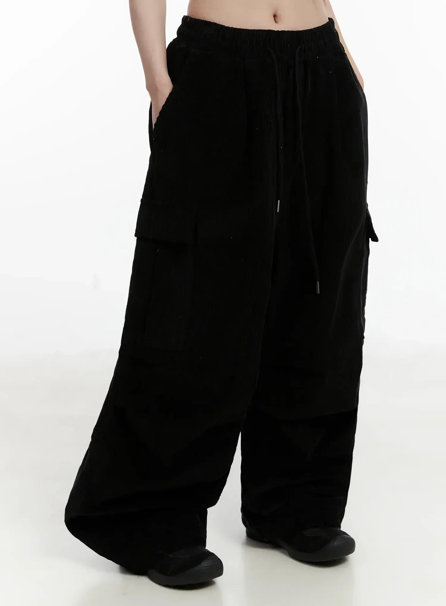 Corduroy Wide Cargo Pants IJ521 - Image 9