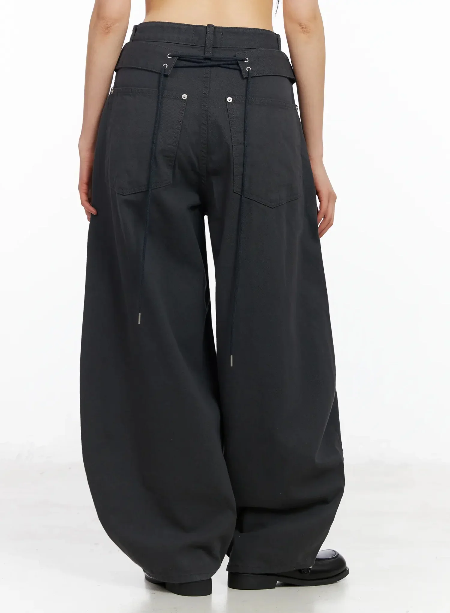 Corset Lace-Up Detail Pants IA523 - Image 14
