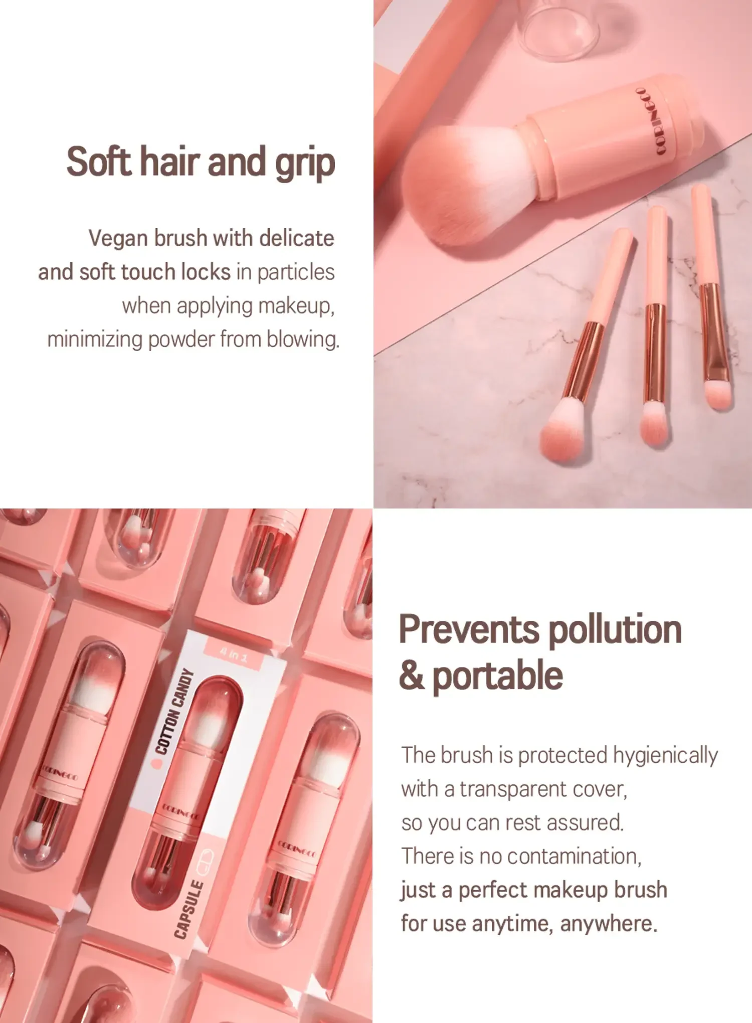 Cotton Candy Capsule Brush Set 4pcs (80g) - Image 8