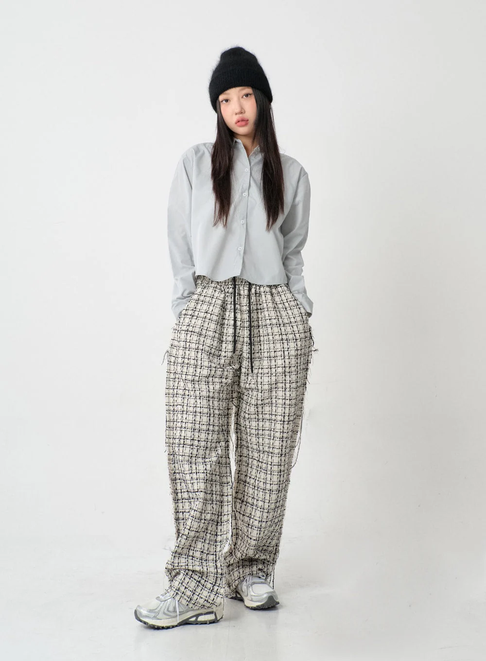 Cotton Cropped Long Sleeve T-Shirt IS15 - Image 3