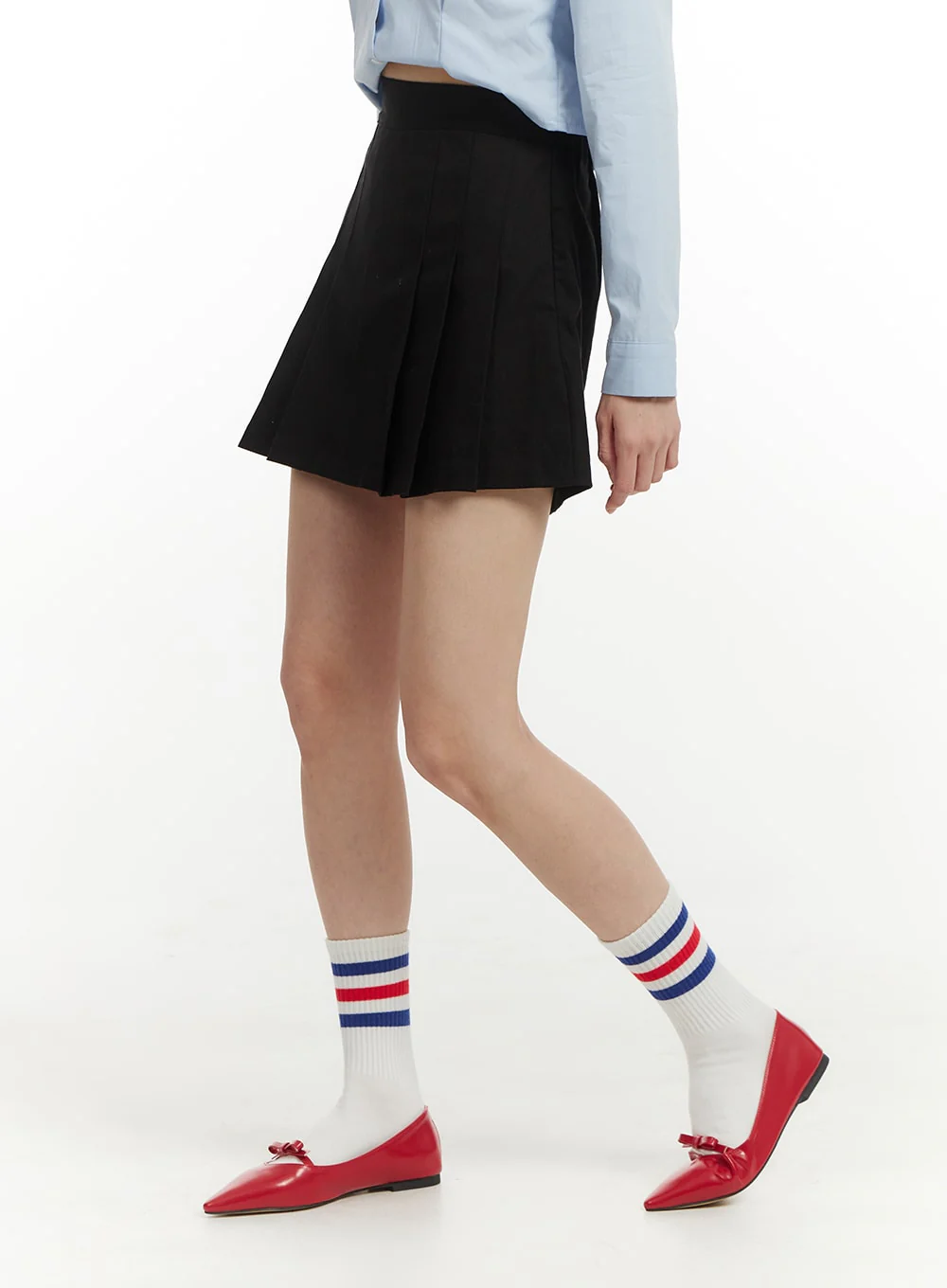 Cotton Pleated Mini Skirt IM406 - Image 4