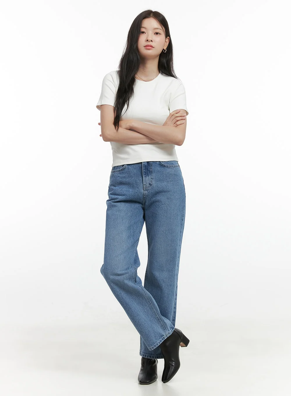 Cotton Slim Fit Round Neck Tee OS423 - Image 2