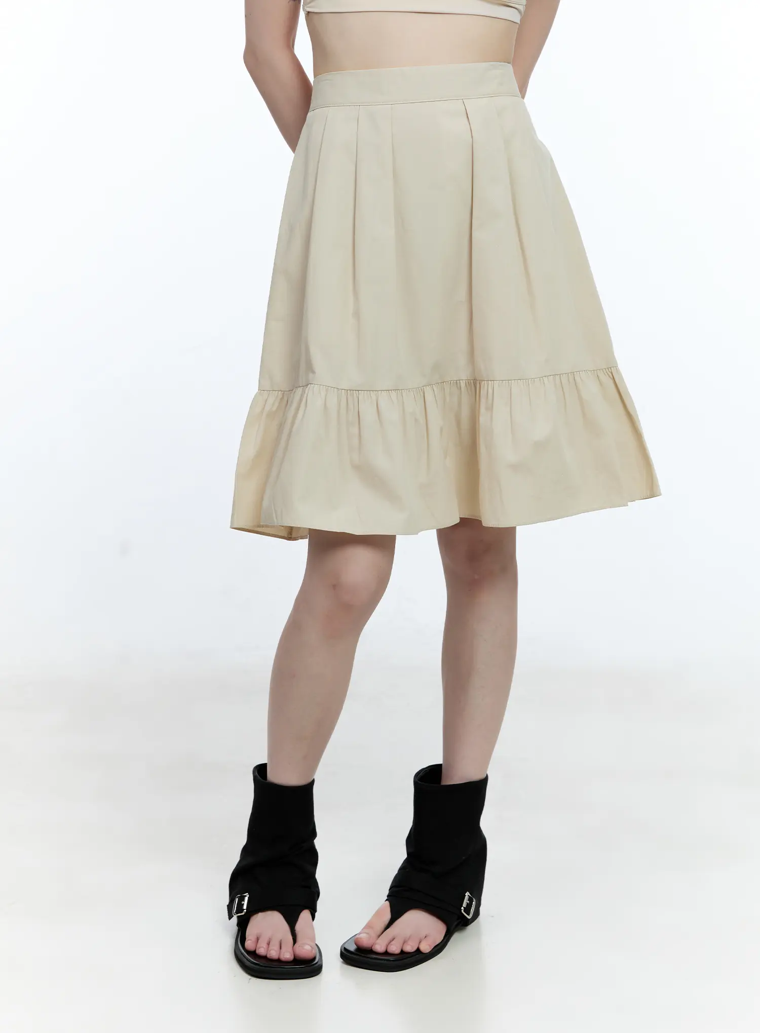 Cotton Tiered Midi Skirt CG507 - Image 2