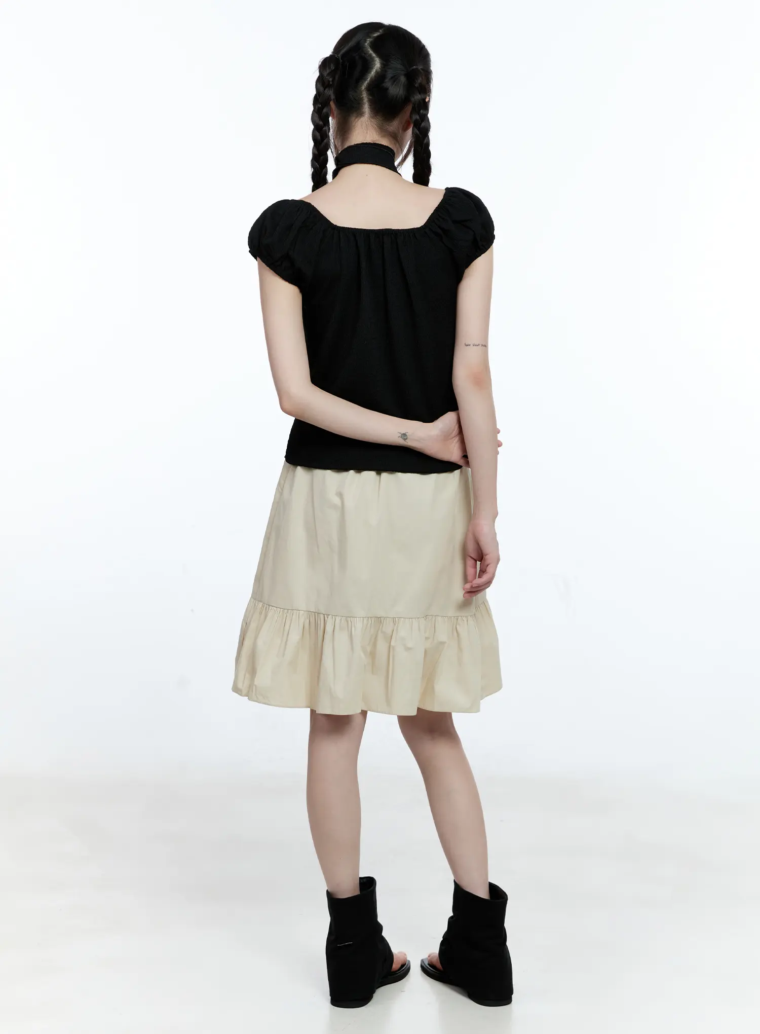 Cotton Tiered Midi Skirt CG507 - Image 6