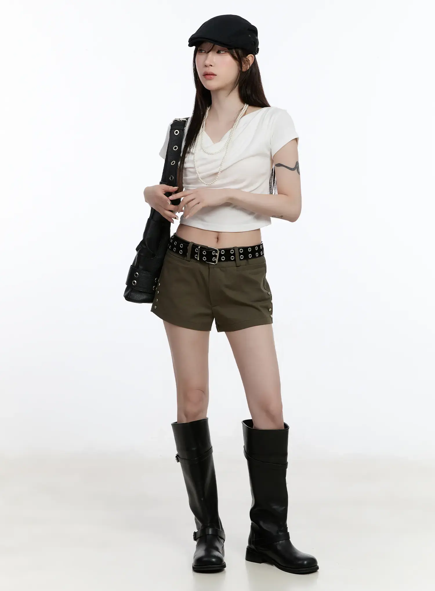 Cowl Neck Crop Top CA502 - Image 7