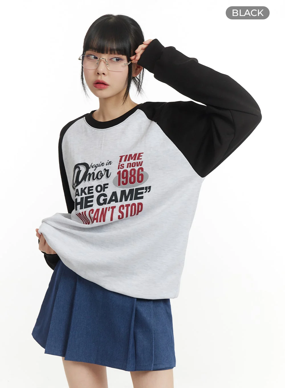 Cozy Graphic Lettering Crew Neck Sweatshirt IM406 - Image 11