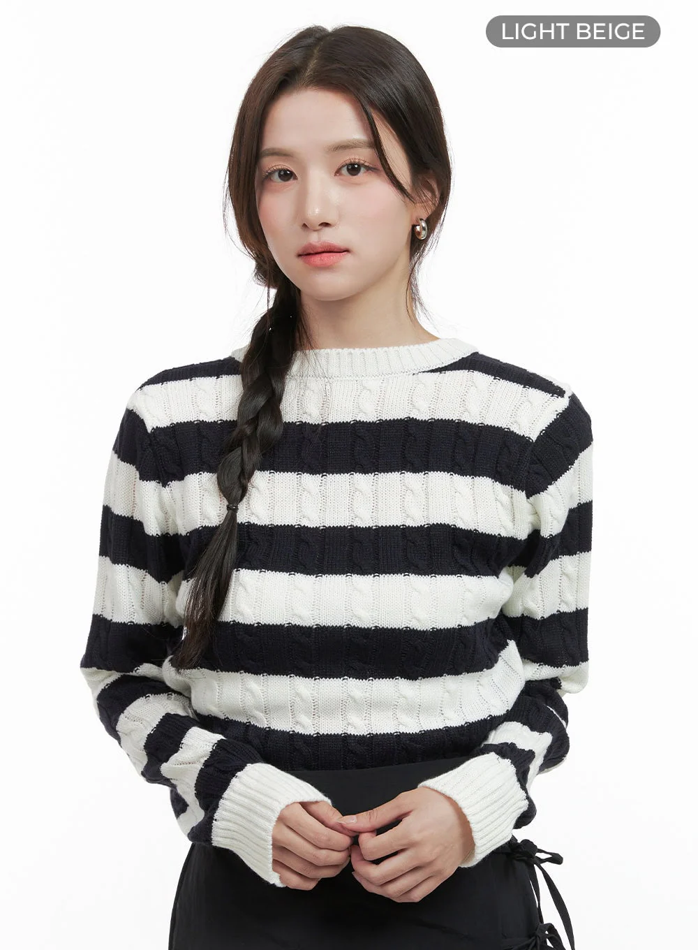 Cozy Stripe Knit Sweater OG409 - Image 6