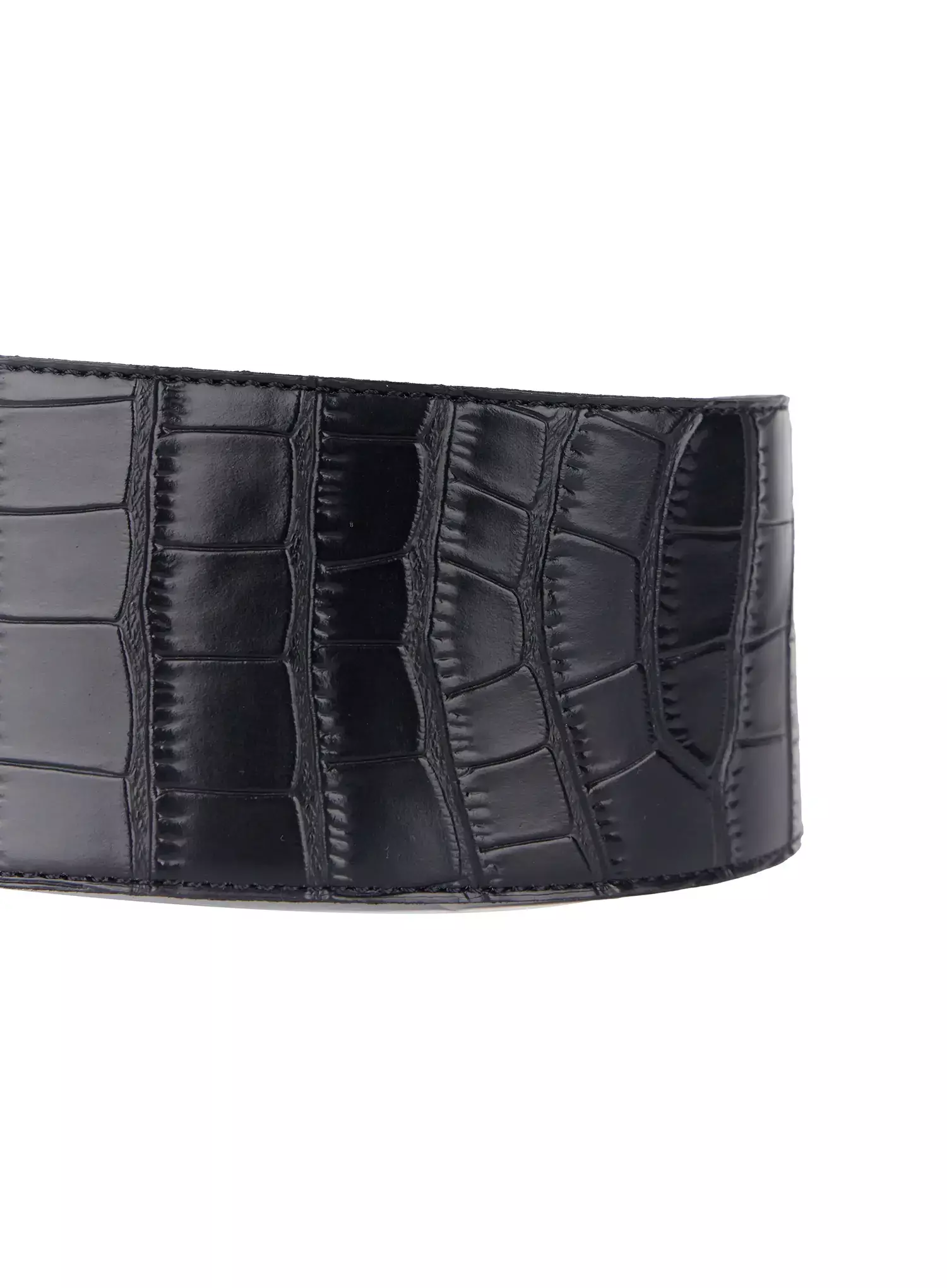 Croc-Embossed Wide Belt F516 - Image 12