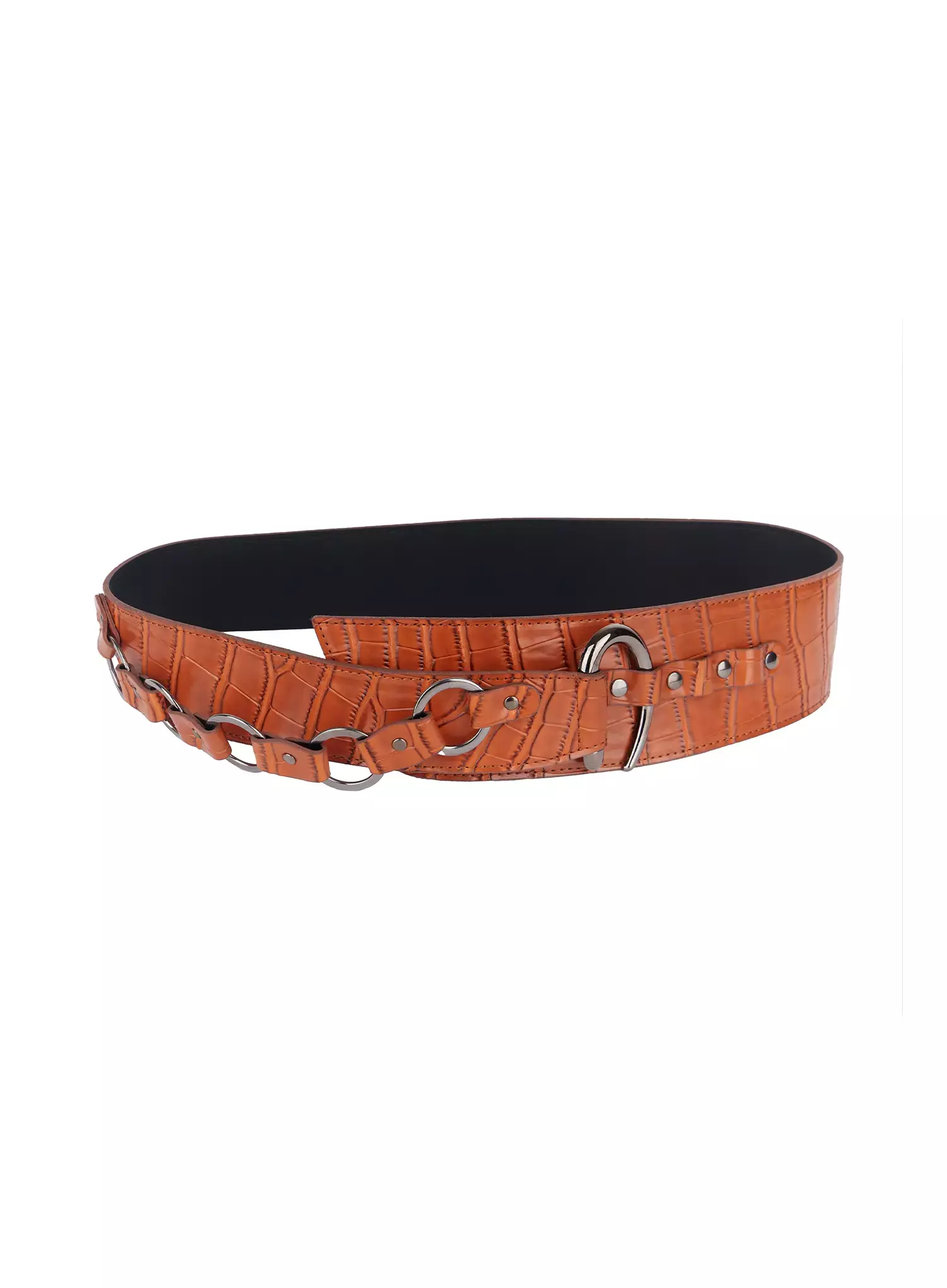 Croc-Embossed Wide Belt F516 - Image 13