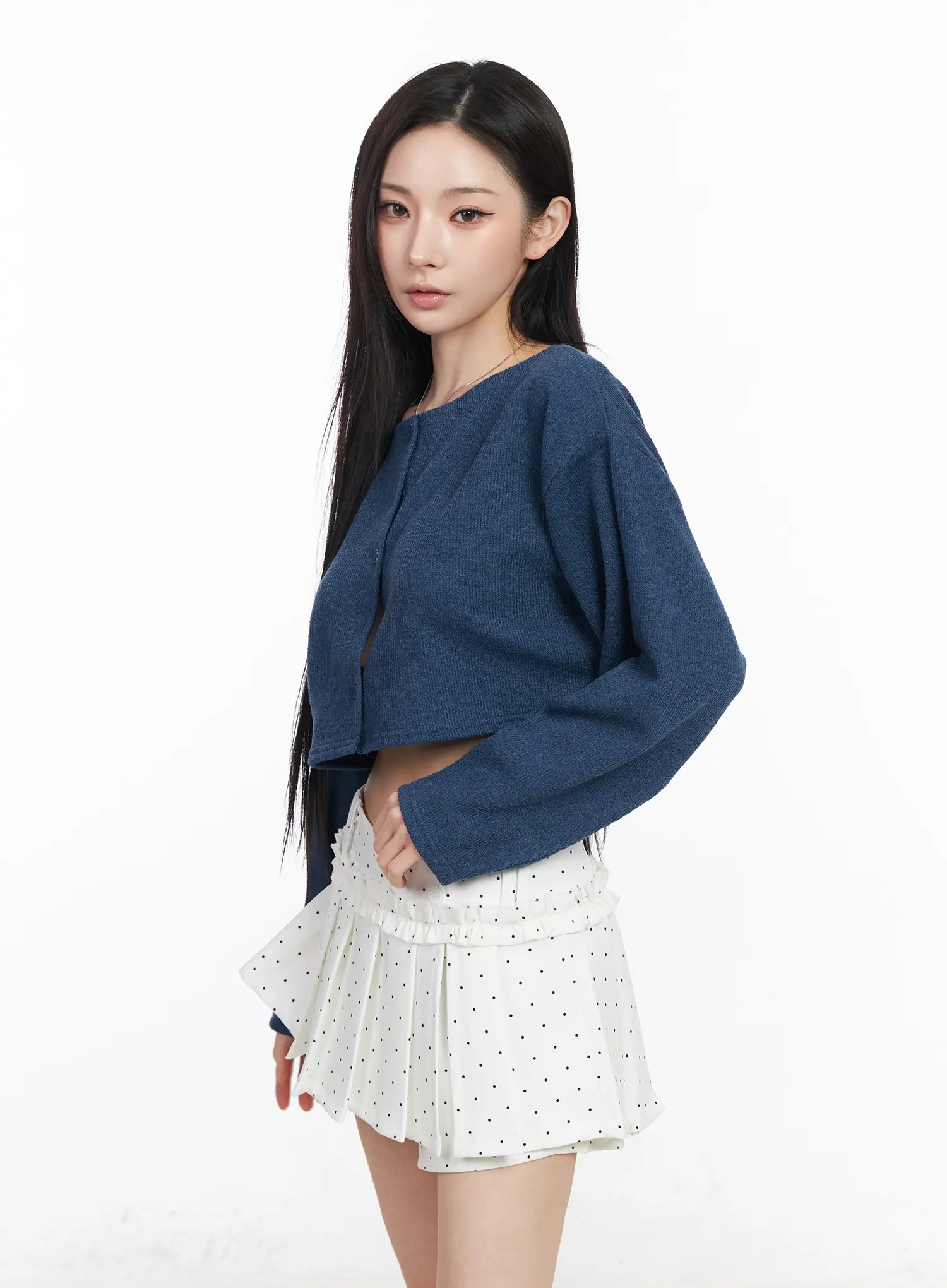 Crop Knit Cardigan CM518 - Image 9