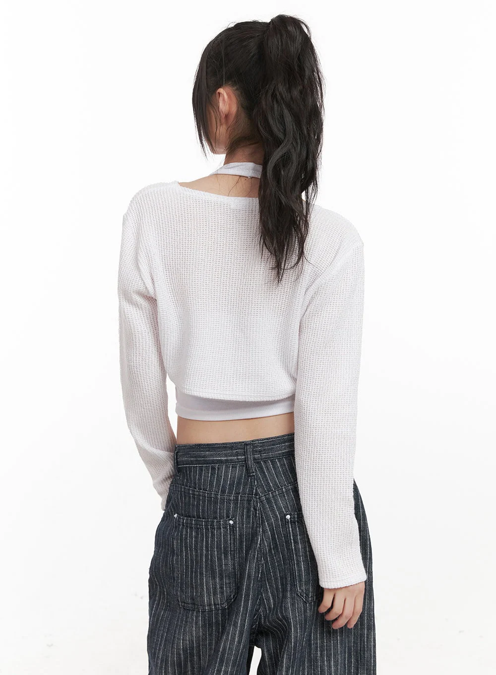 Cropped Knitted Cardigan CJ528 - Image 5