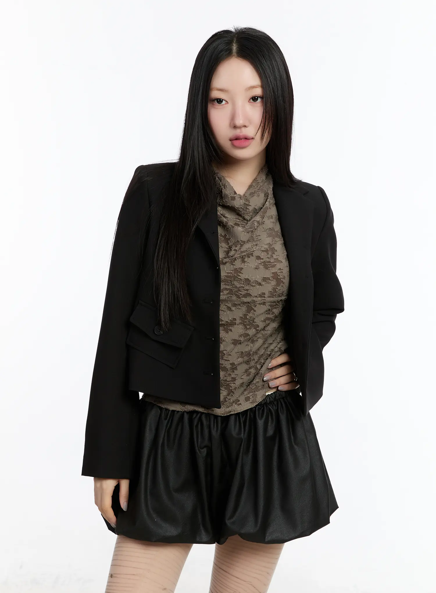 Cropped Pocket Blazer CM511 - Image 11