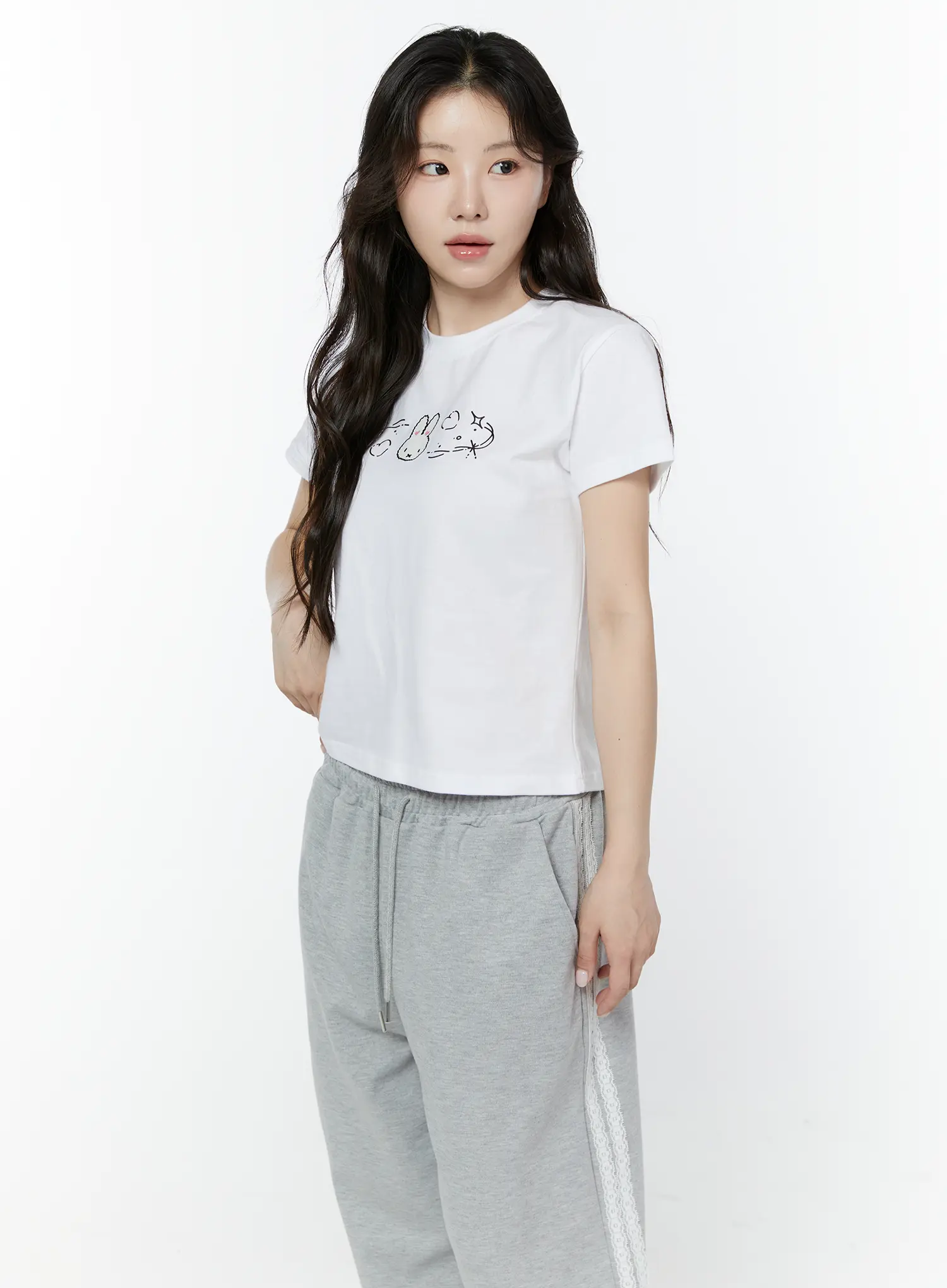 Cute Bunny Graphic Tee IY507 - Image 8