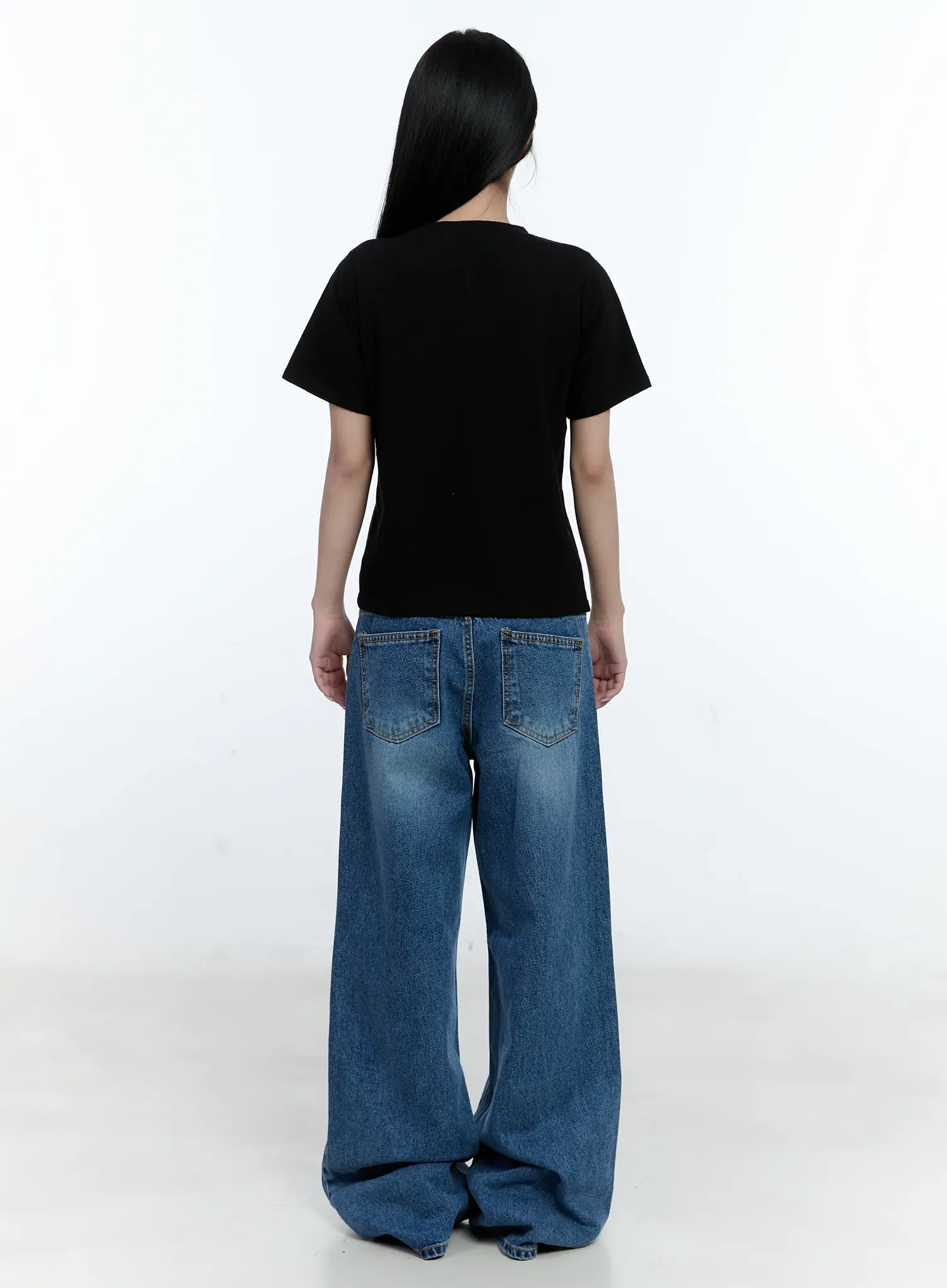 Dahye Washed Relaxed-Fit Denim Jeans CL530 - Image 6