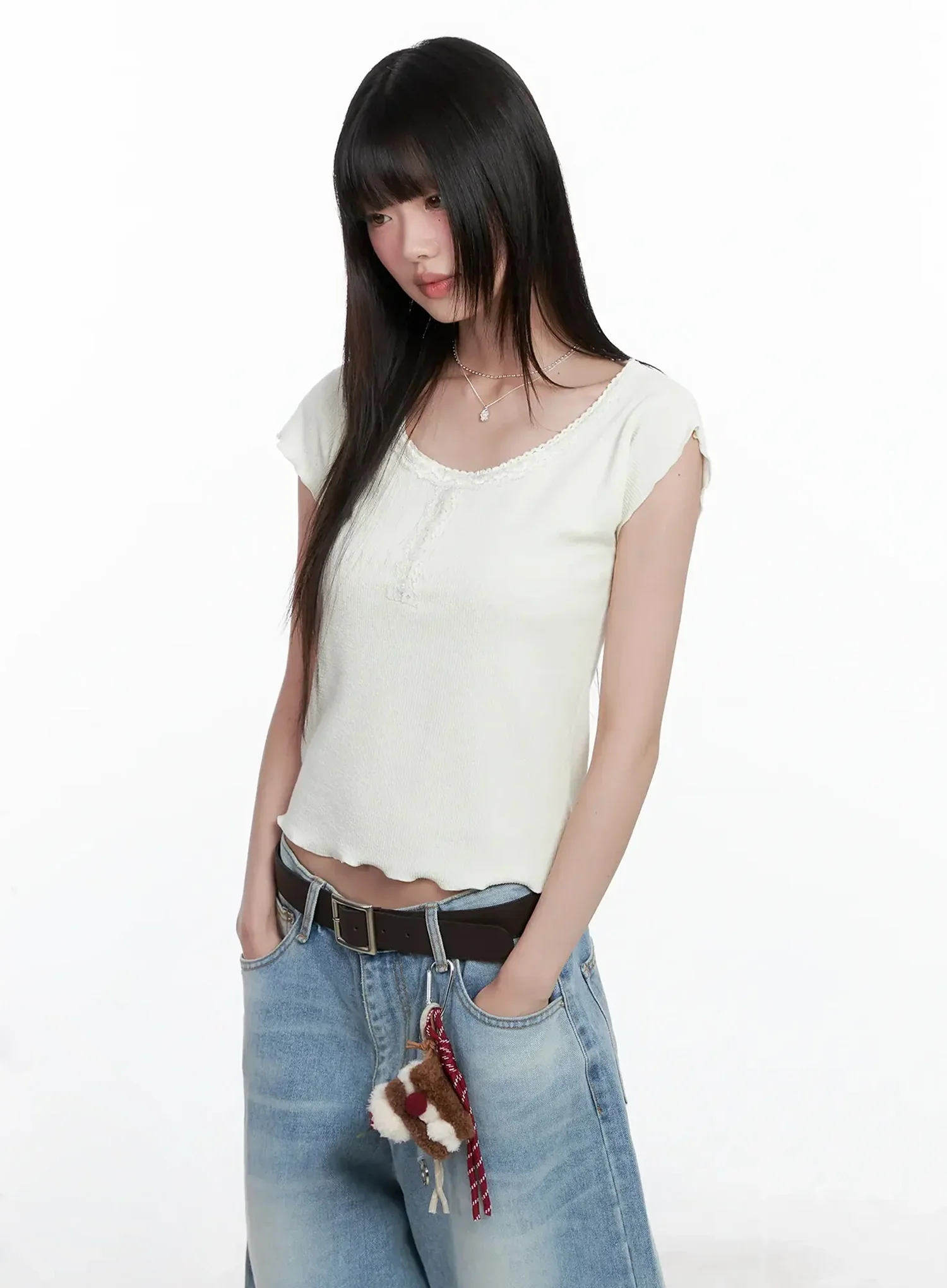 Dain Washed Wide-Leg Jeans IL531 - Image 15
