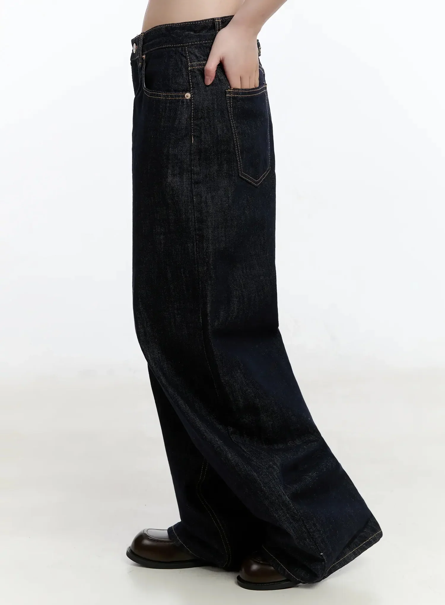 Dallas Dark Washed Wide Leg Jeans IM519 - Image 11