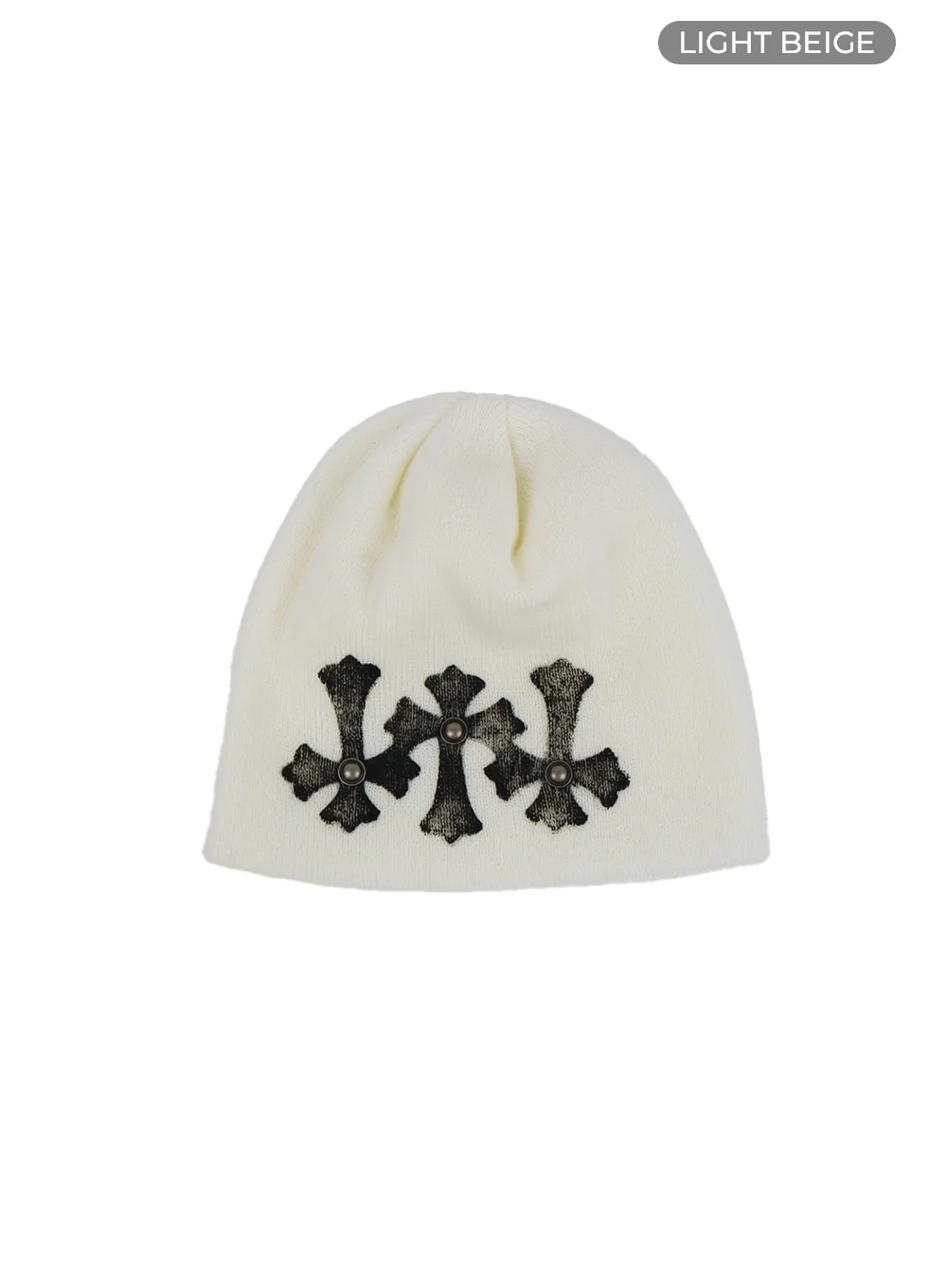 Dark Grunge Stud Graphic Beanie CF428 - Image 8