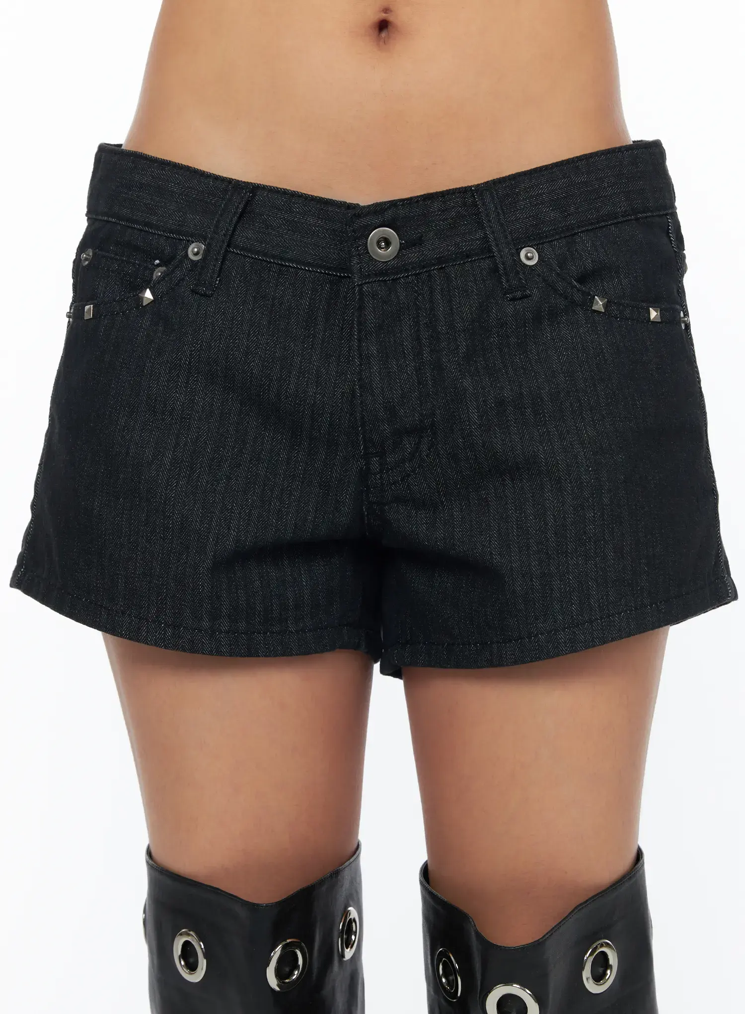 Dark Wash Denim Shorts CA516 - Image 8