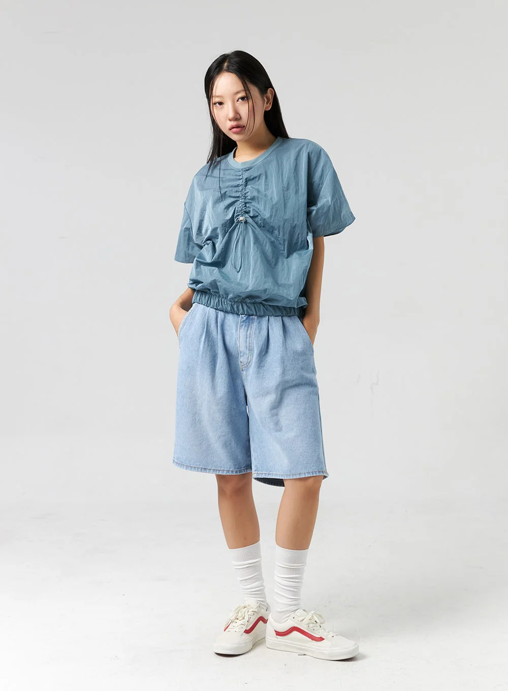 Denim Bermuda Shorts CL326 - Image 7