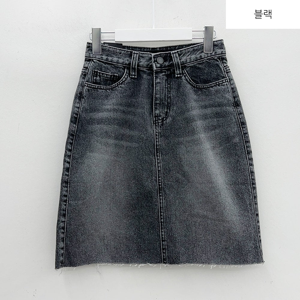 Denim Knee Length Skirt F5 - Image 19