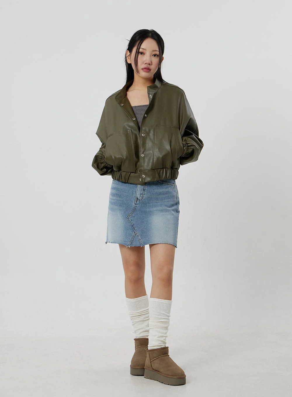 Denim Mini Skirt CF302 - Image 13